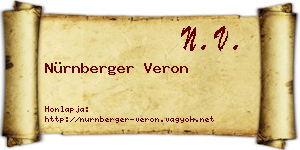 Nürnberger Veron névjegykártya